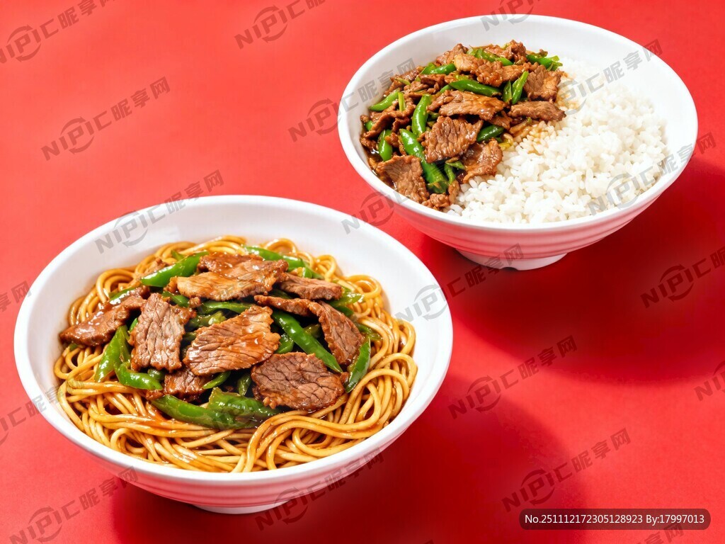 一半是小炒黄牛肉盖浇饭