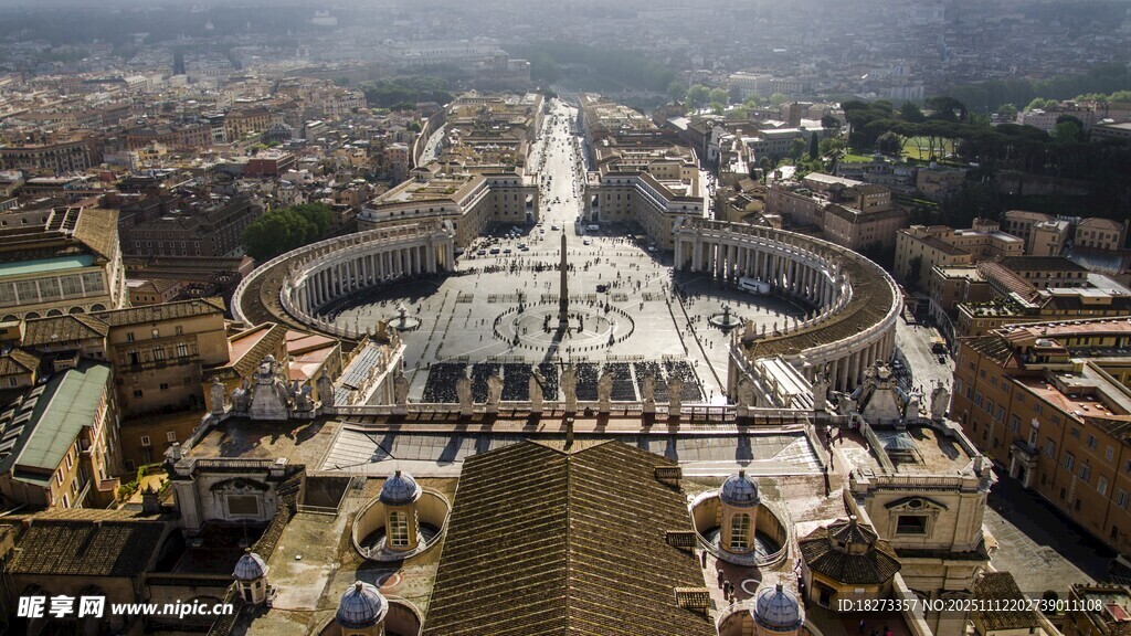 梵蒂冈圣彼得广场俯瞰