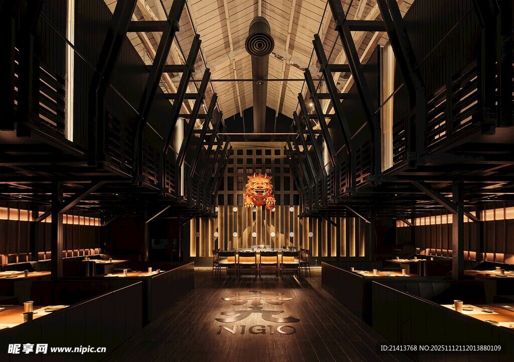 未来感科幻风地下建筑空间