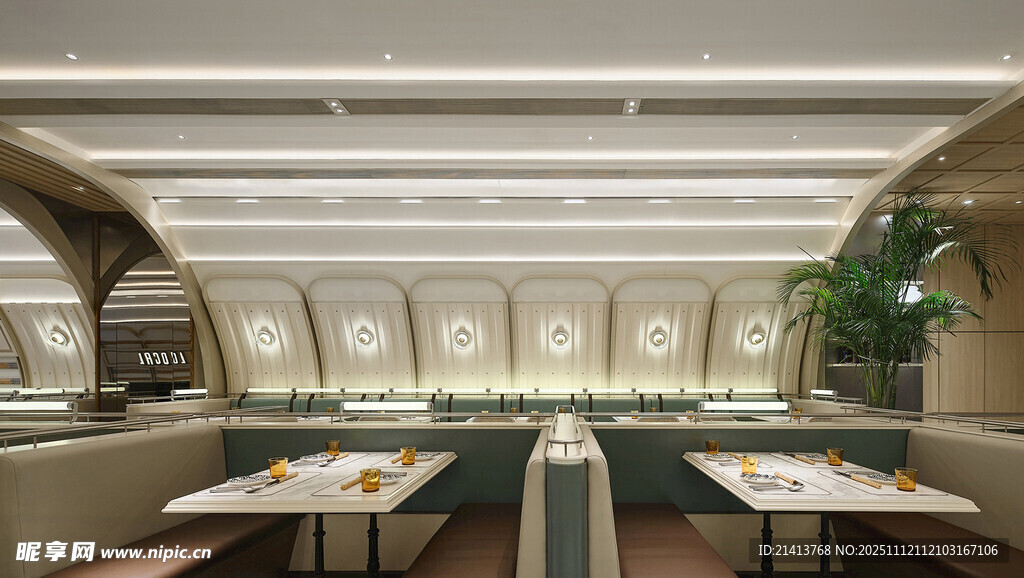 现代简约风格餐厅室内场景
