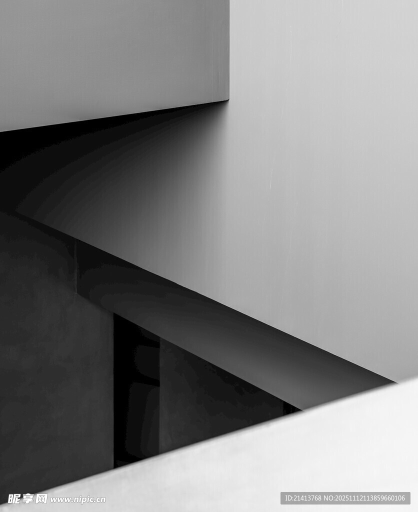 极简几何建筑空间视角