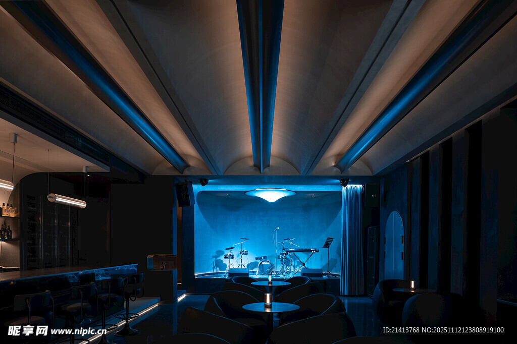 现代家庭影院室内场景