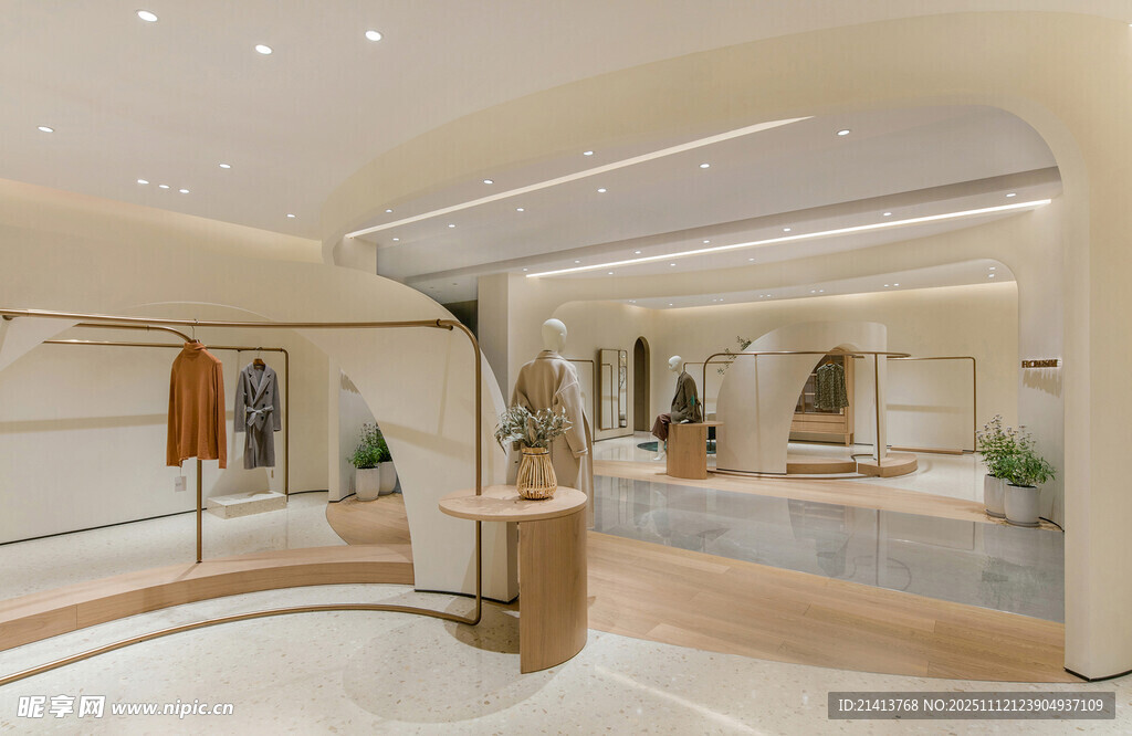 现代时尚高端衣帽间展示