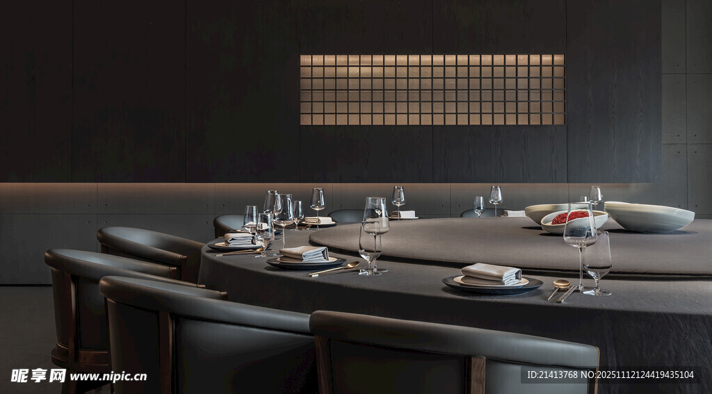 现代风格精致餐厅用餐区