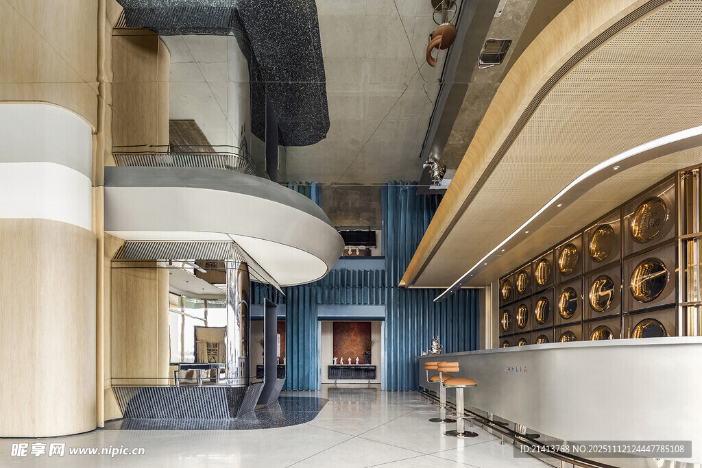 现代风格室内咖啡馆空间