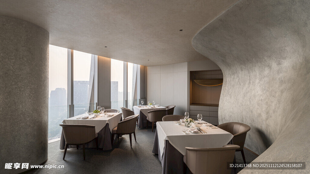 现代简约风餐厅室内场景