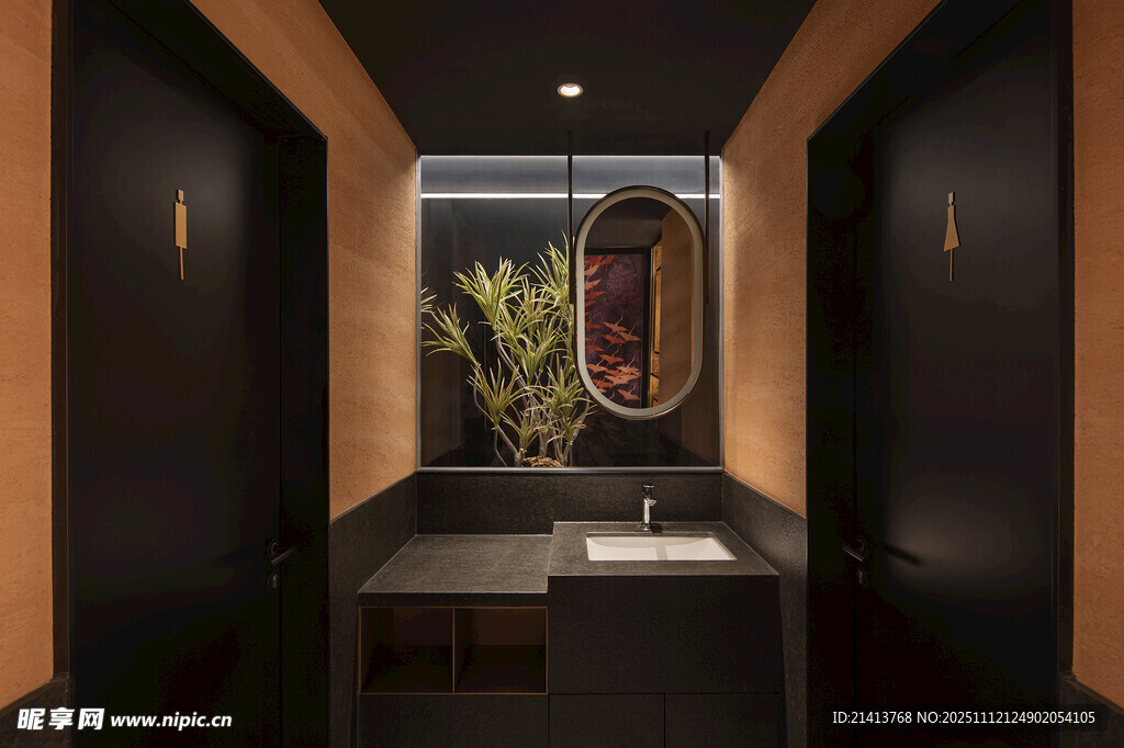 现代简约风格的室内洗手区
