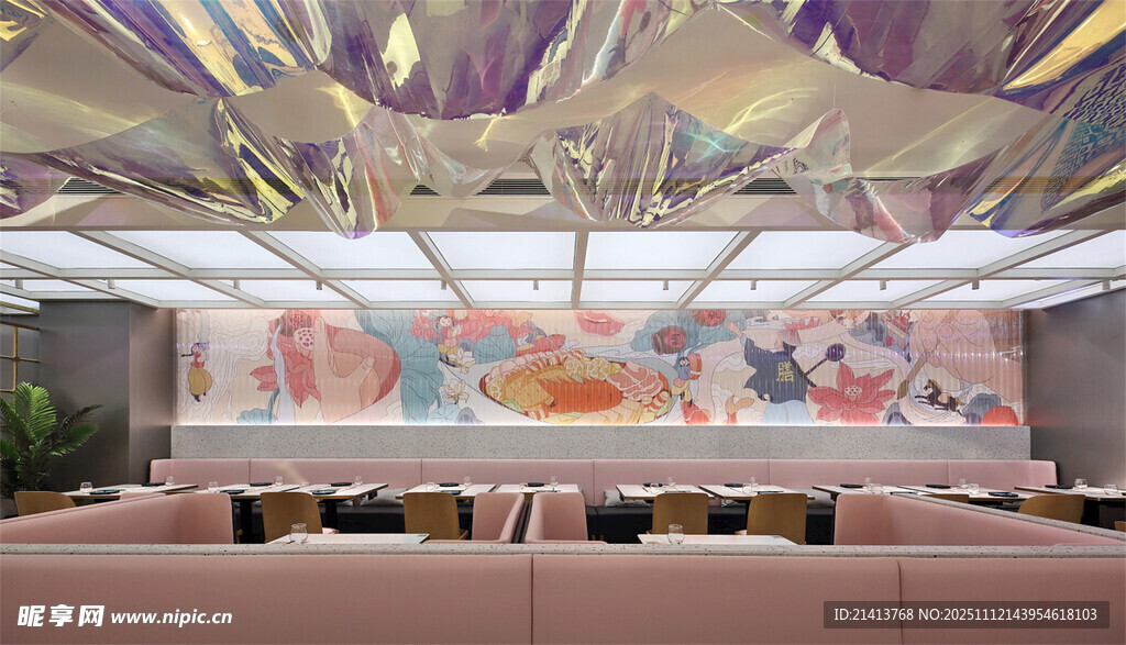 梦幻多彩室内休闲空间场景