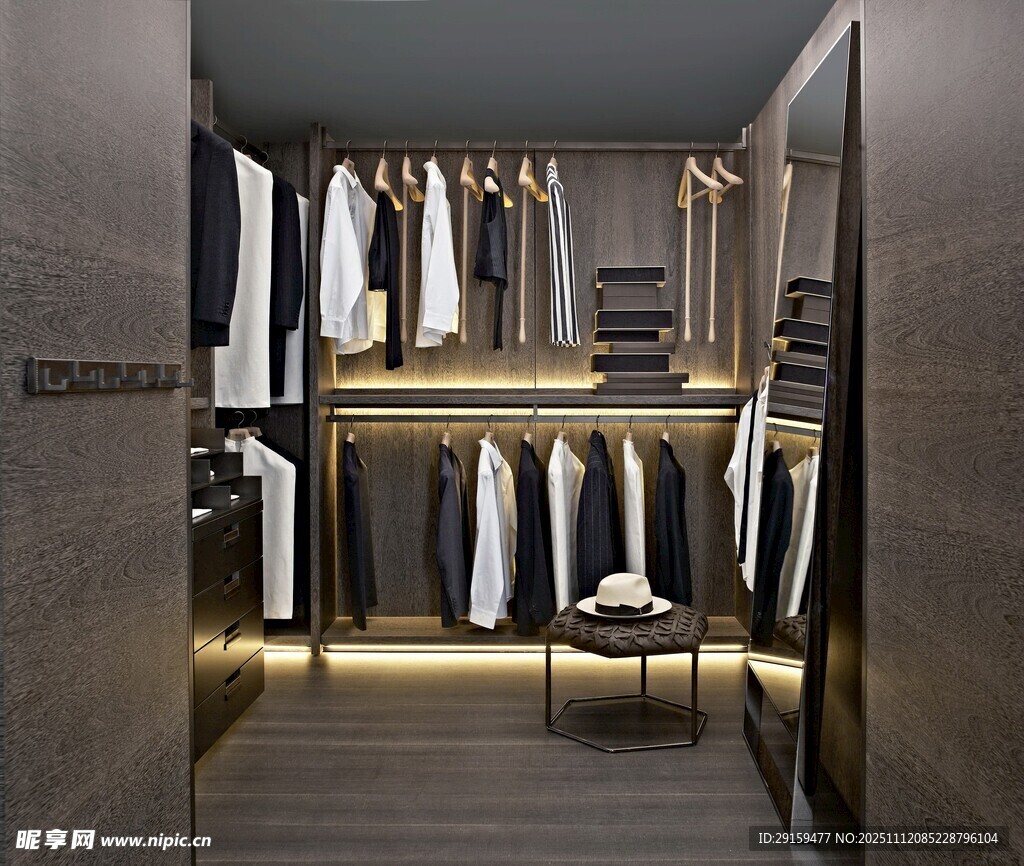 现代简约风豪华衣帽间