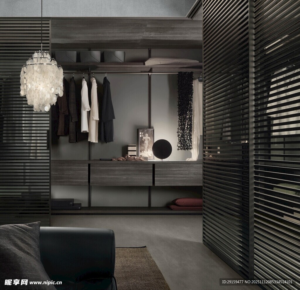 现代简约风时尚衣帽间