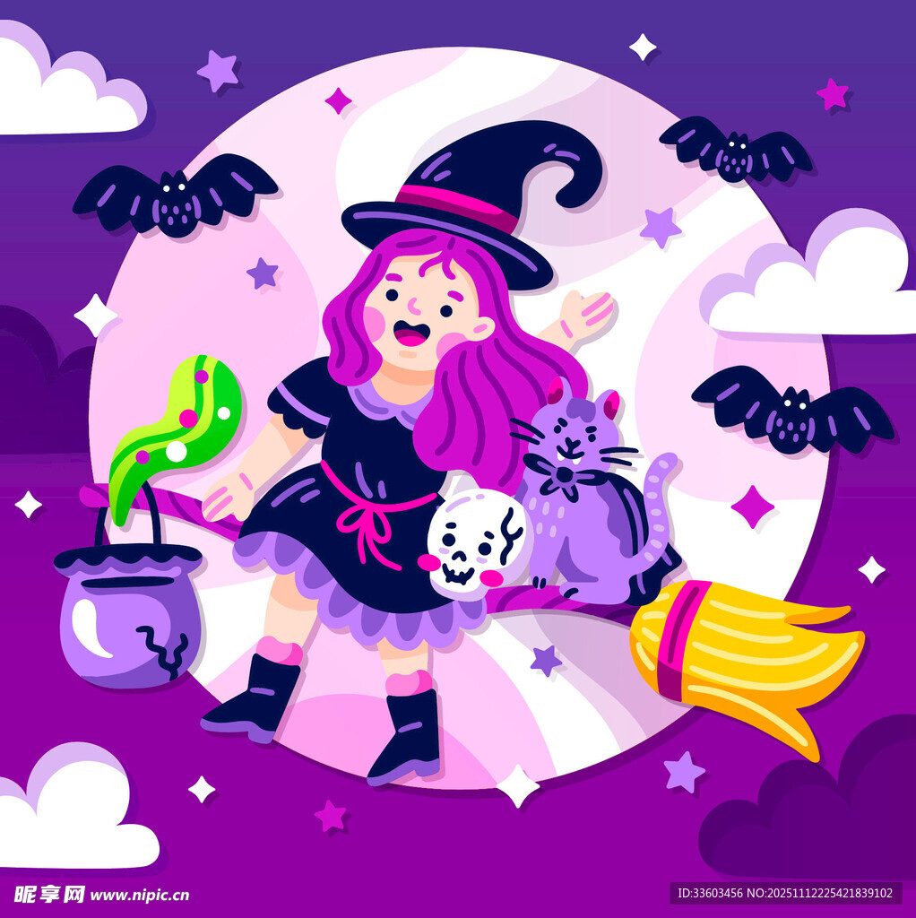 魔法女巫的奇幻月夜之旅