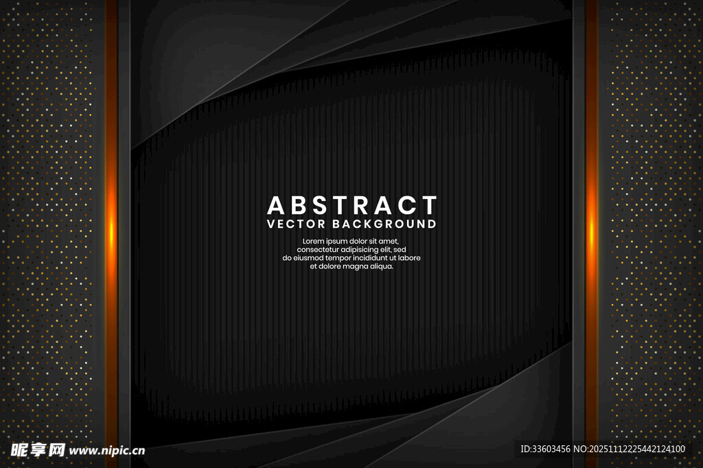 黑色抽象几何背景设计