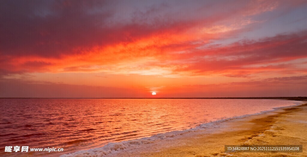 海边绝美日落风景
