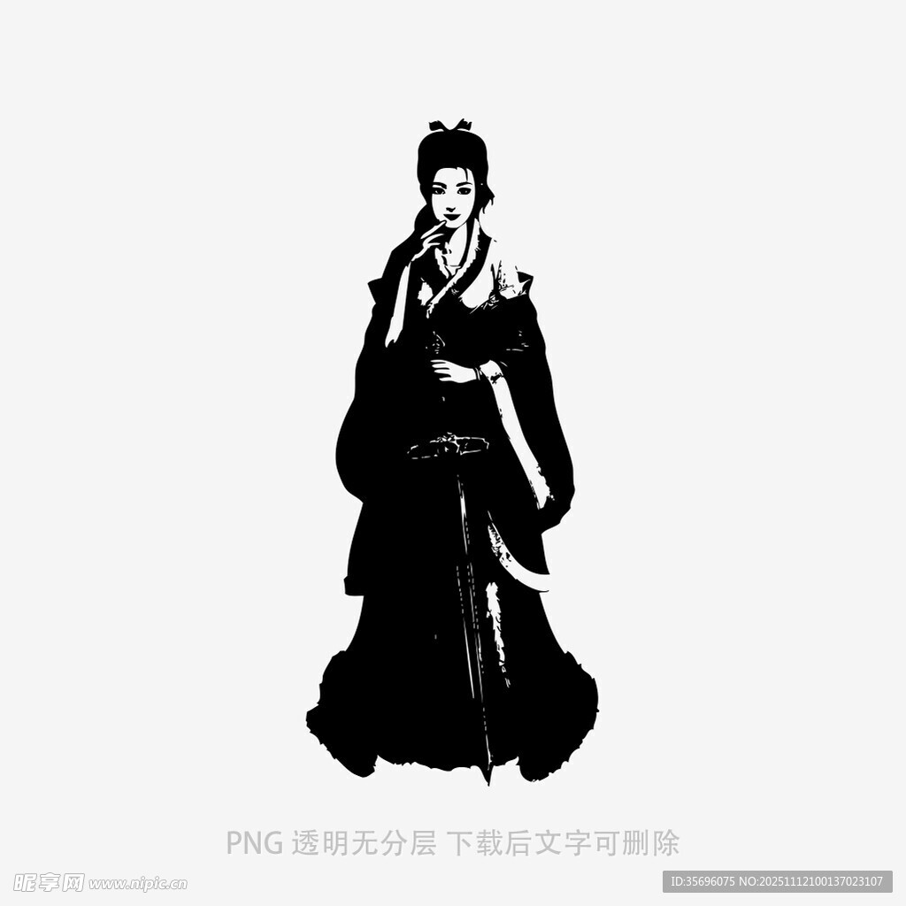 古代人物形象剪影