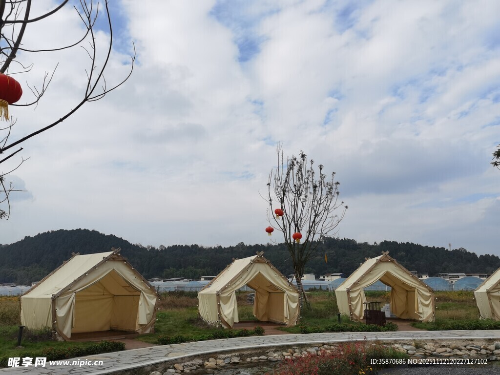 田园中的特色小木屋