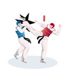 跆拳道插画素材