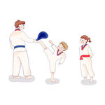 跆拳道插画素材