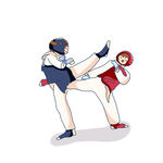 跆拳道人物插画