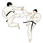 跆拳道插画素材