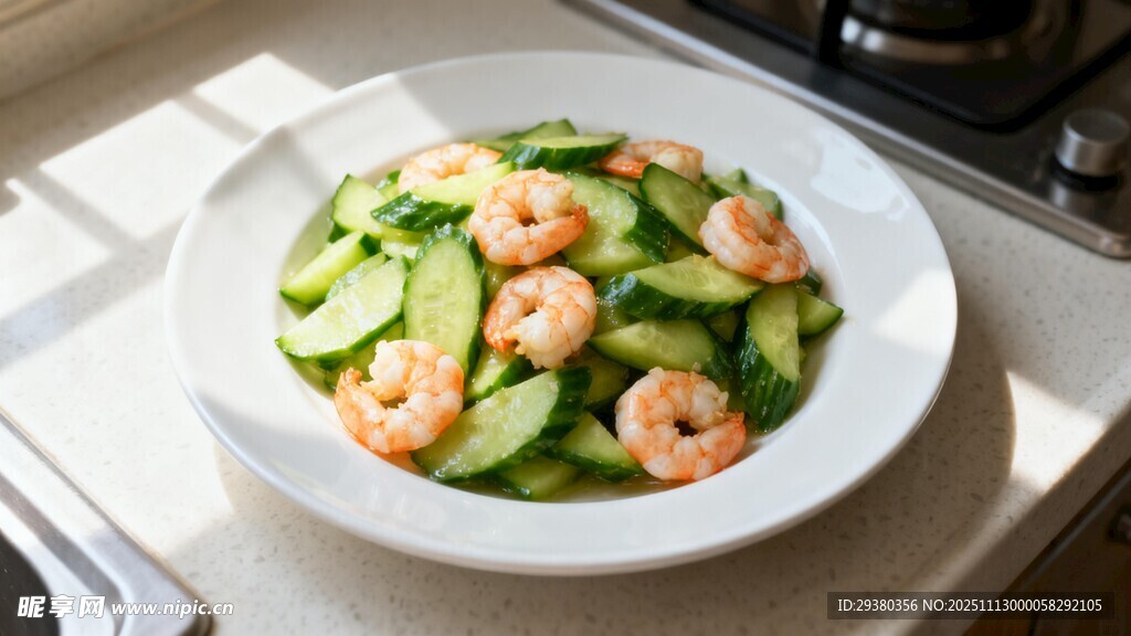 虾仁炒黄瓜