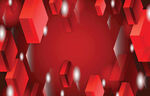 红色立体几何背景图案