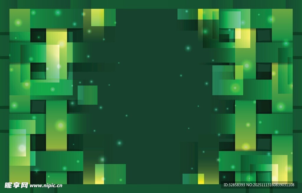绿色像素风马赛克背景