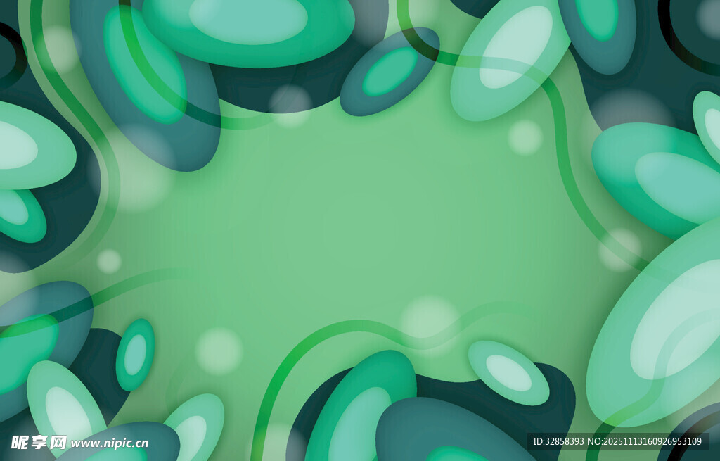 绿色渐变圆形图案背景