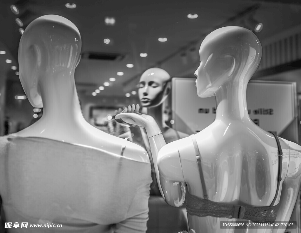 模特展示时尚内衣