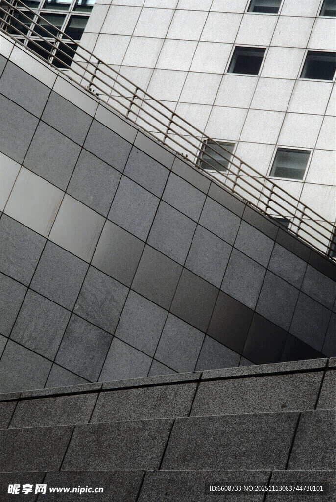 现代建筑外观局部特写