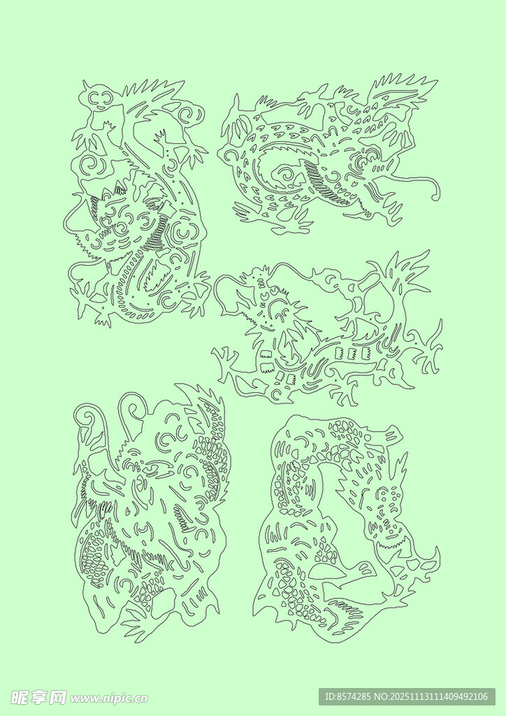 手绘风格字母装饰图案