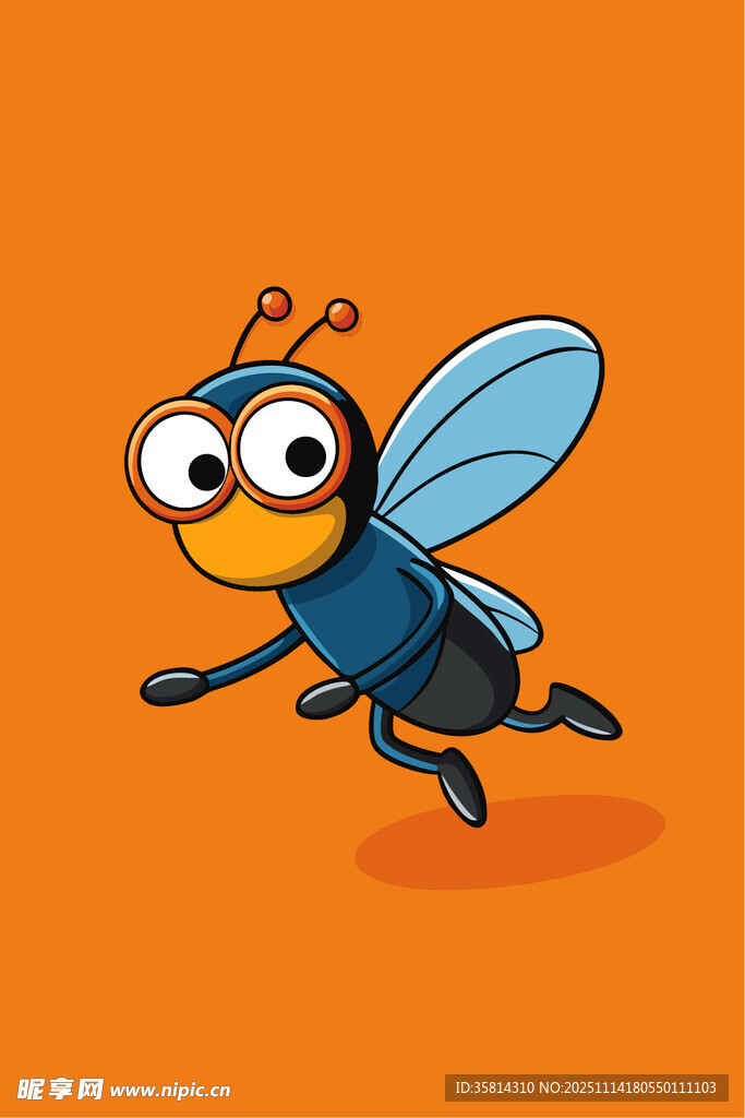可爱小蜜蜂快乐飞行