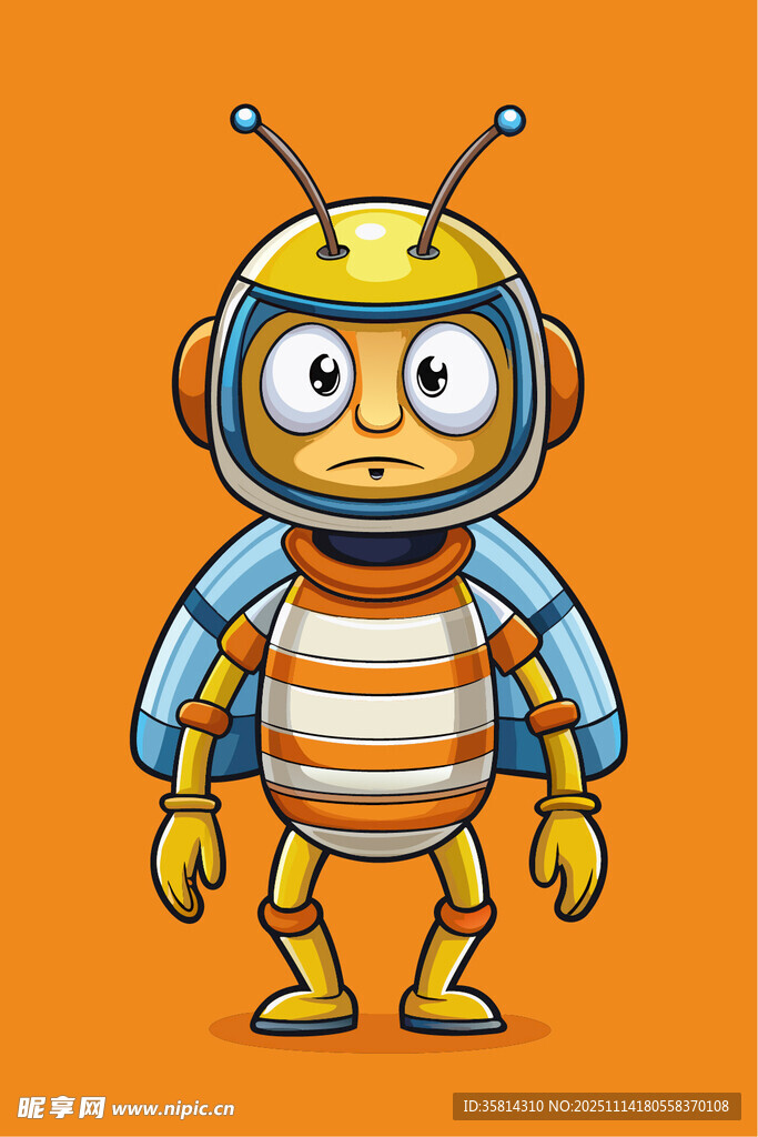 可爱卡通小机器人