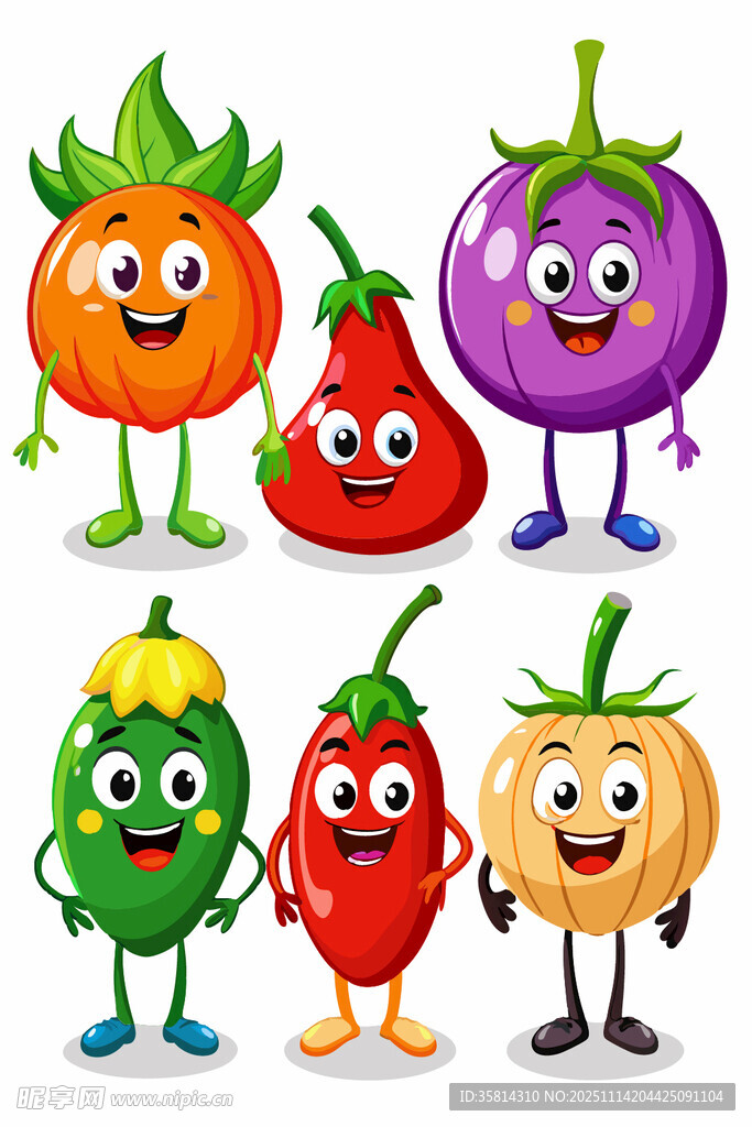 可爱卡通蔬菜大集合