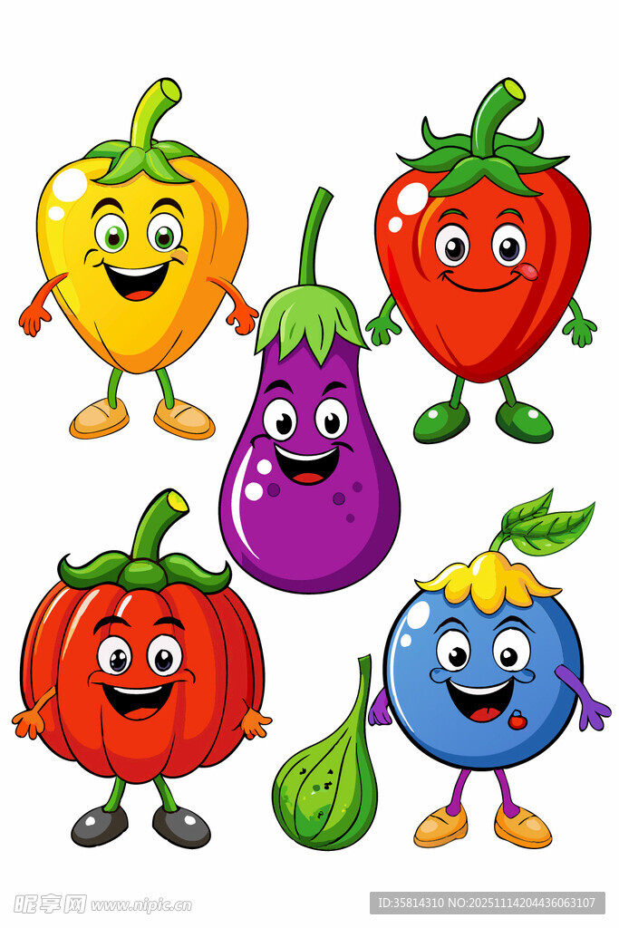 可爱卡通蔬菜大集合