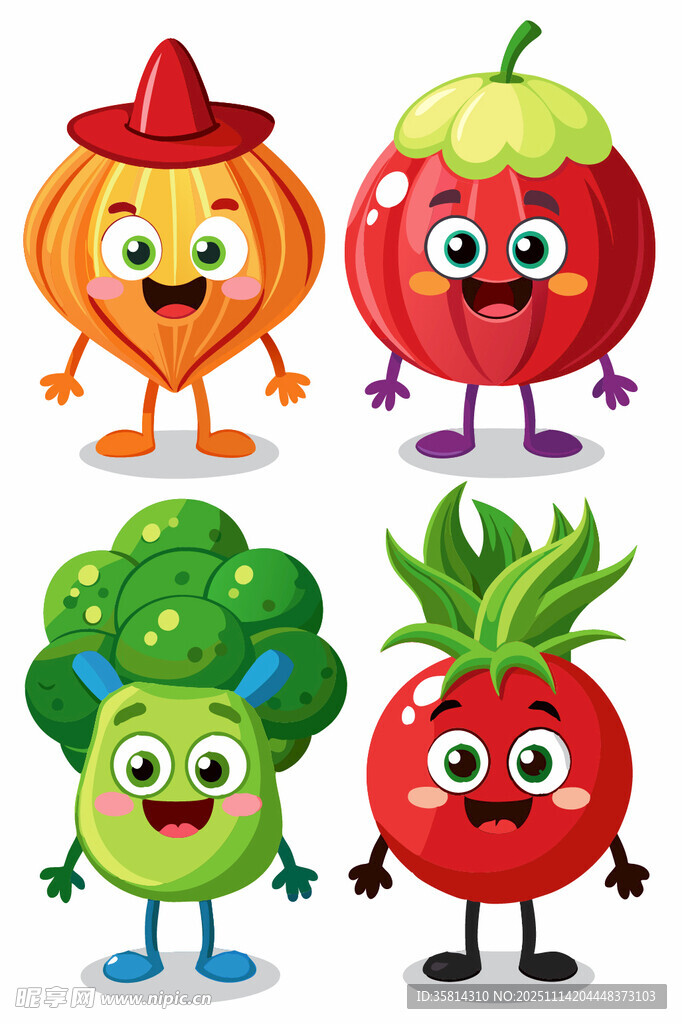 可爱拟人蔬菜水果大集合