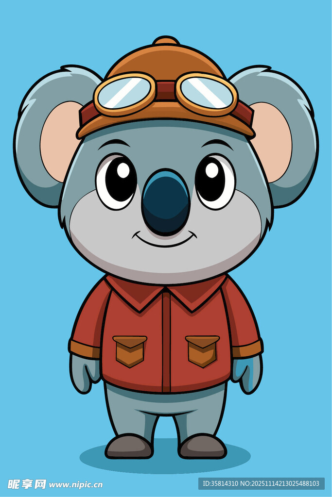 穿飞行服的考拉