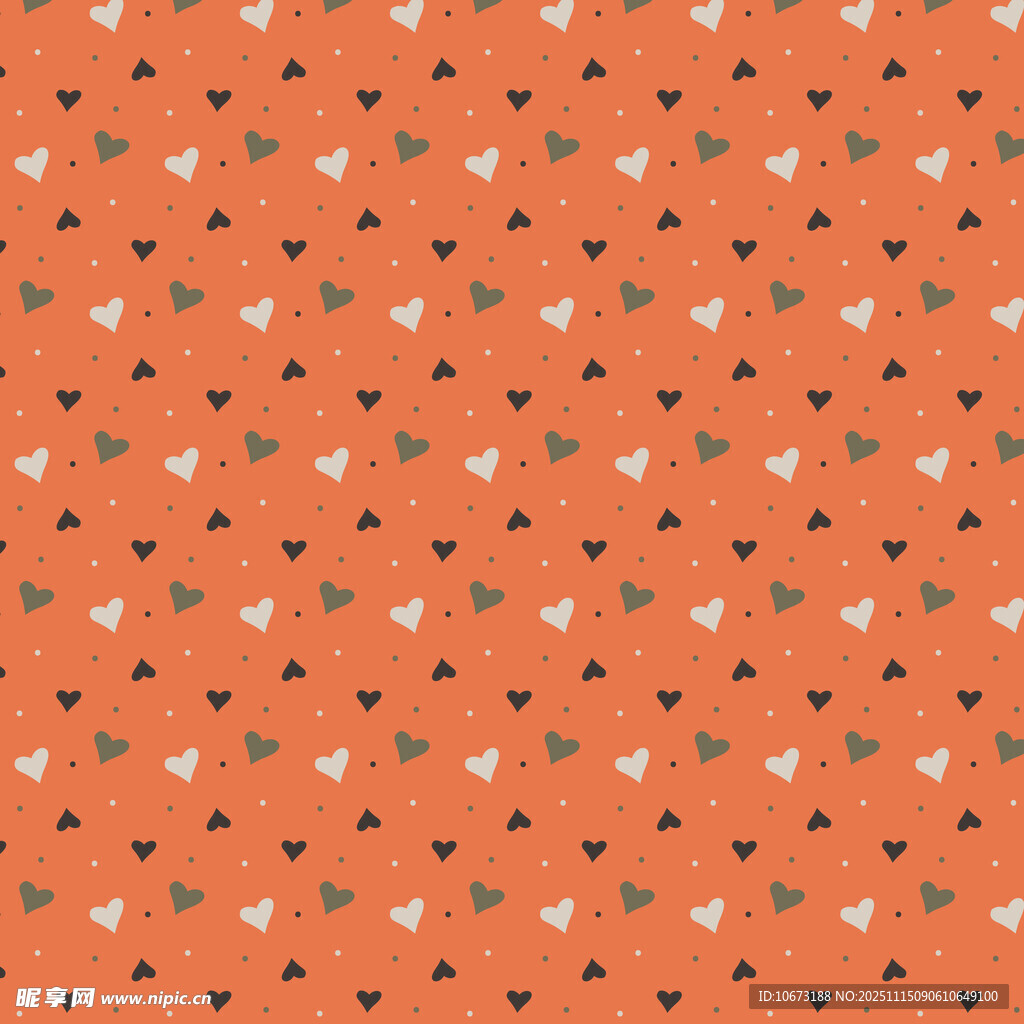 橙色底点缀图案纹理