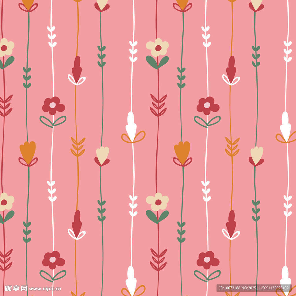 粉色花卉箭头图案背景