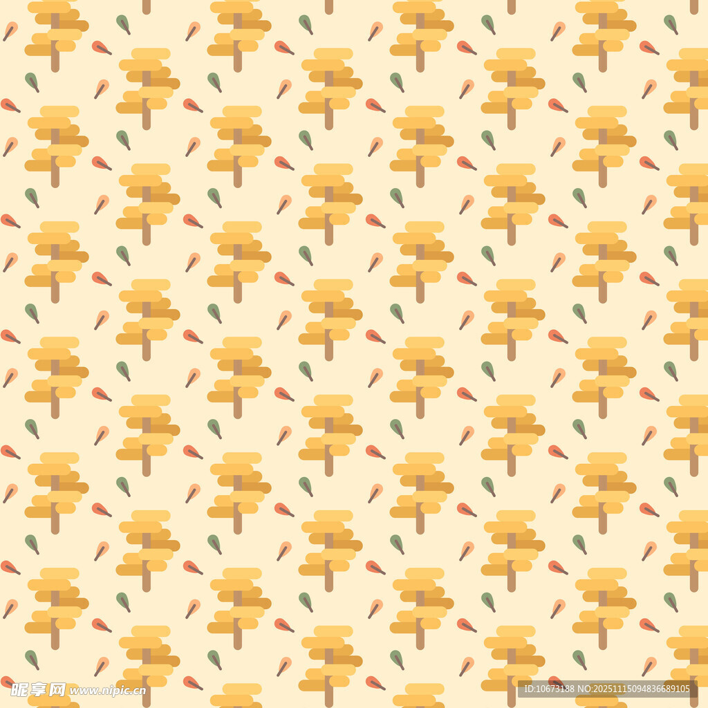 黄色花朵图案背景纹理