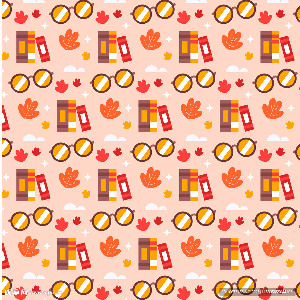 秋季元素无缝图案设计