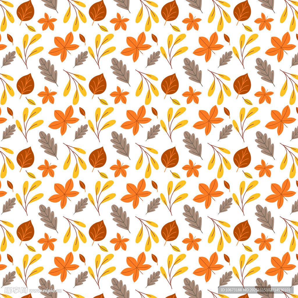 秋季元素无缝图案背景