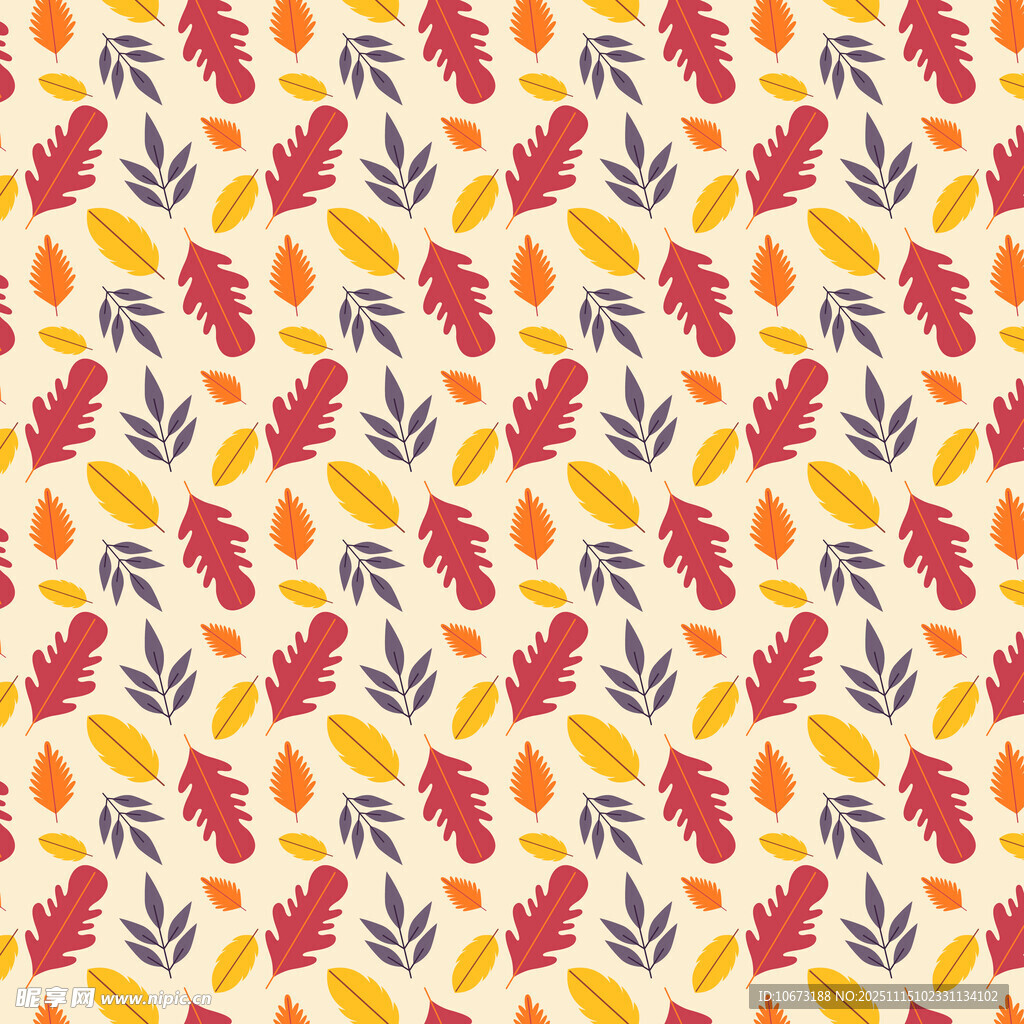 秋季树叶图案背景