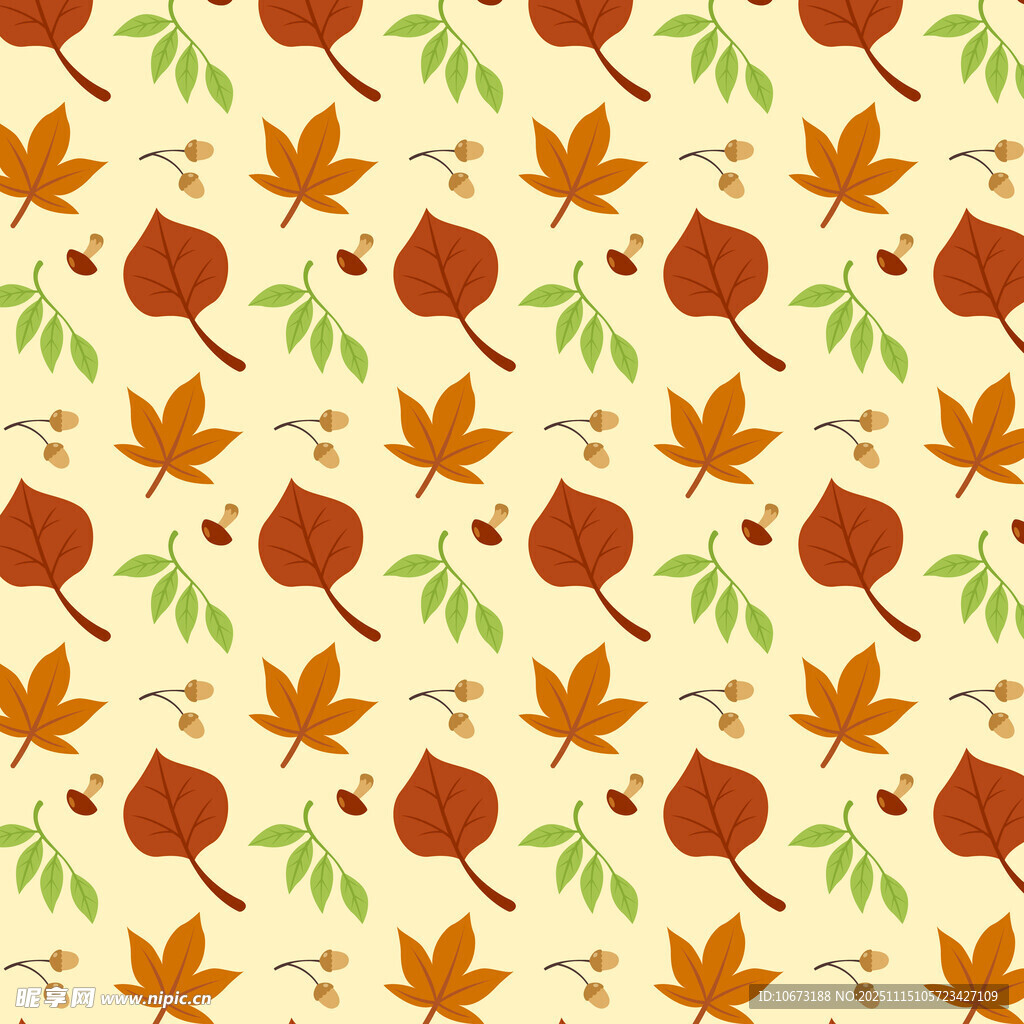 秋季树叶图案背景
