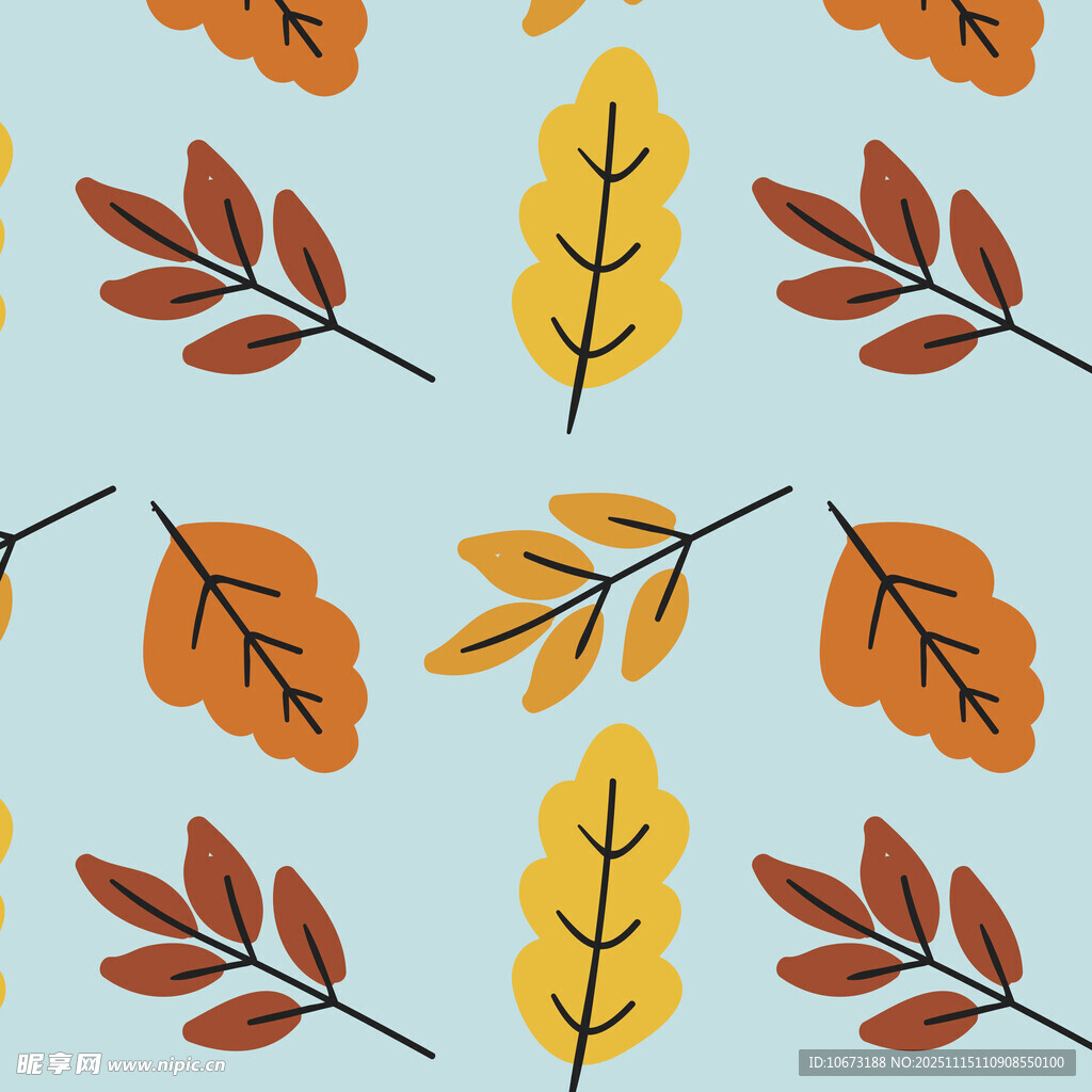 秋季树叶图案背景纹理