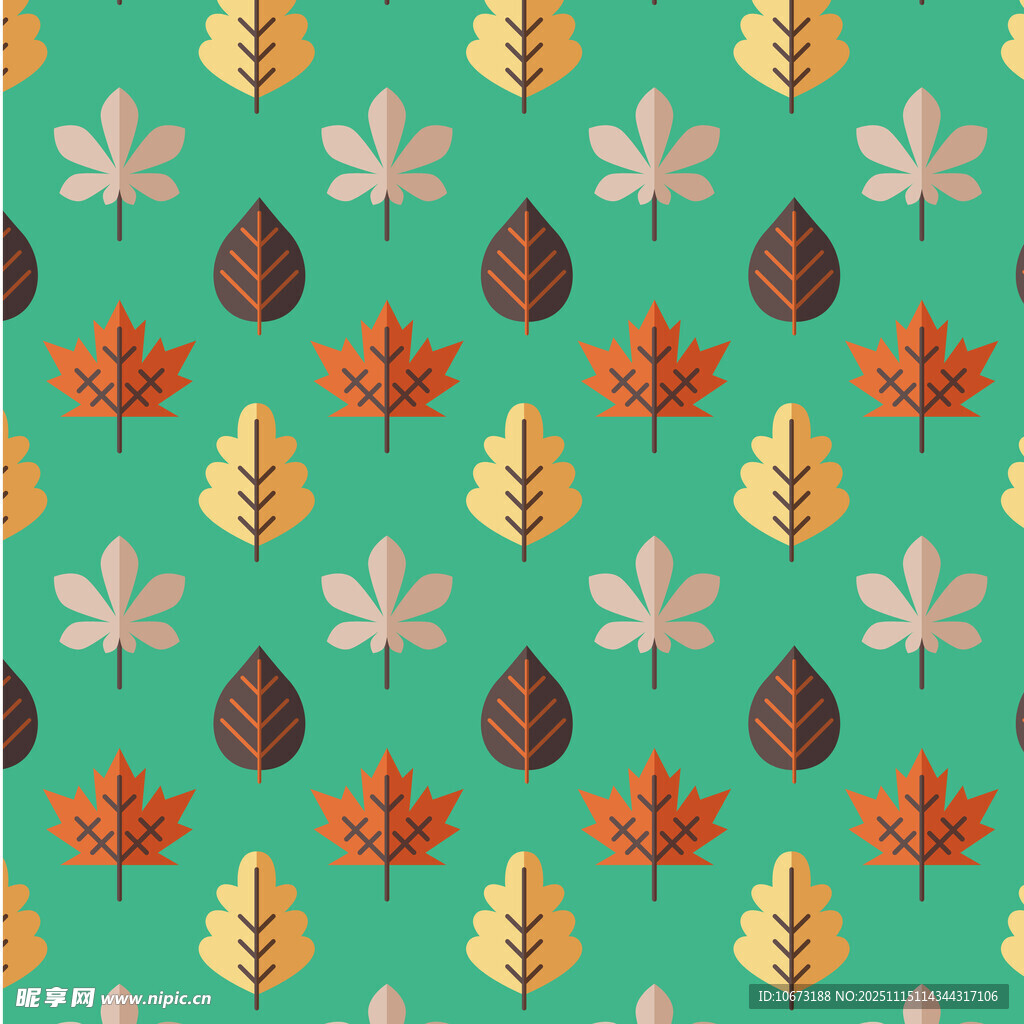 秋季树叶图案背景