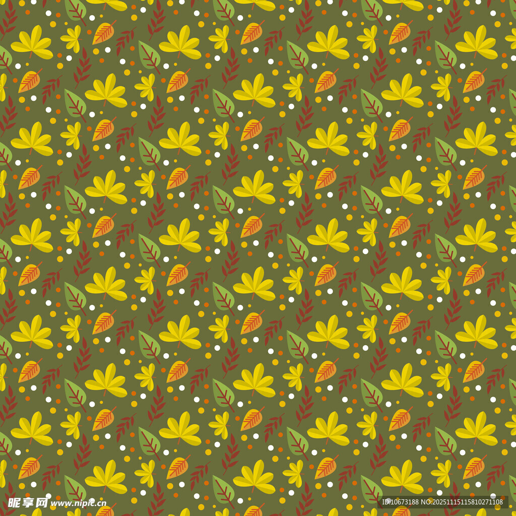 黄色花卉图案背景纹理