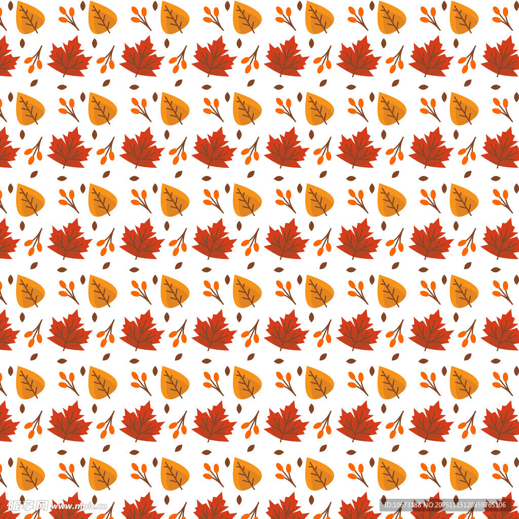 秋季枫叶南瓜图案背景