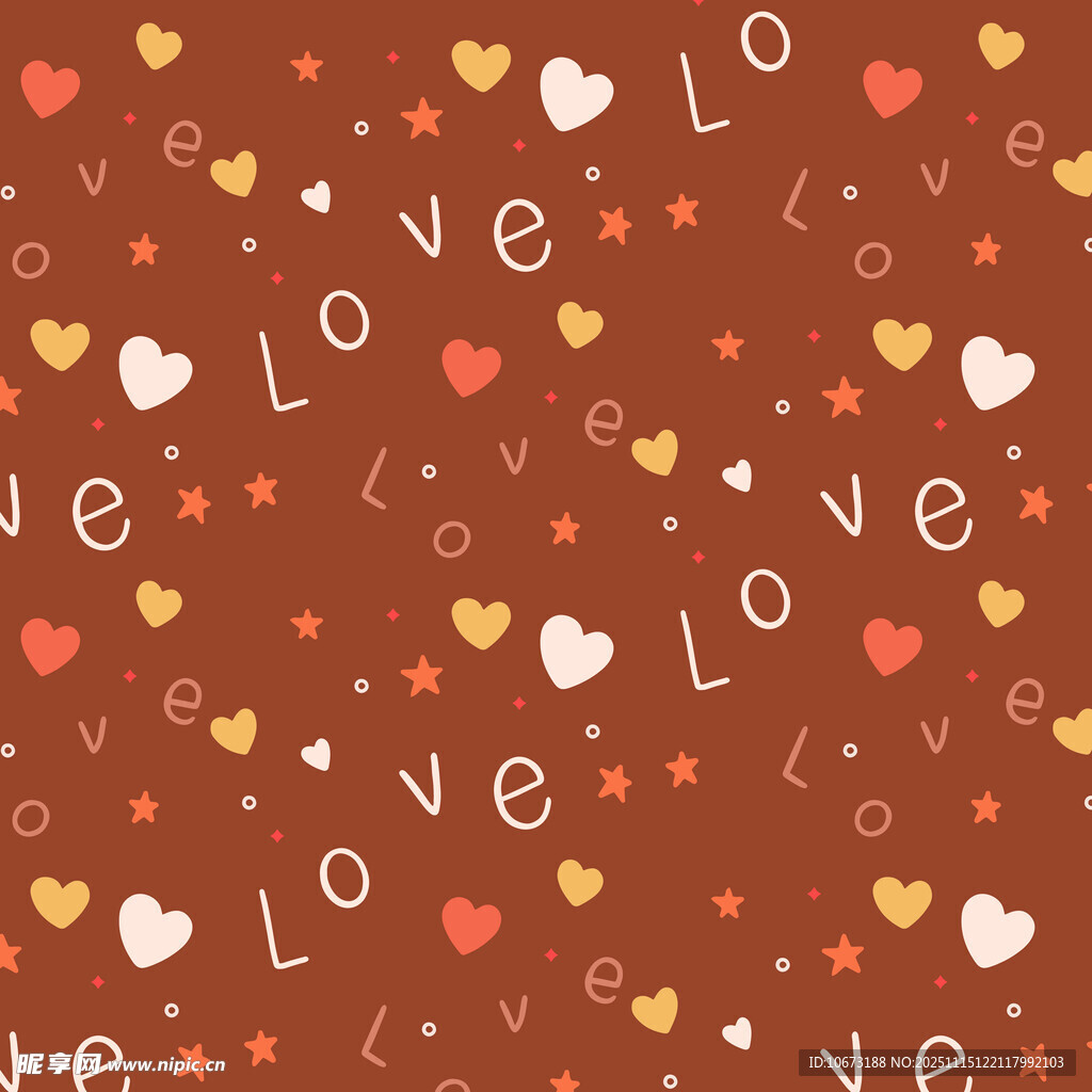 爱心字母浪漫图案背景