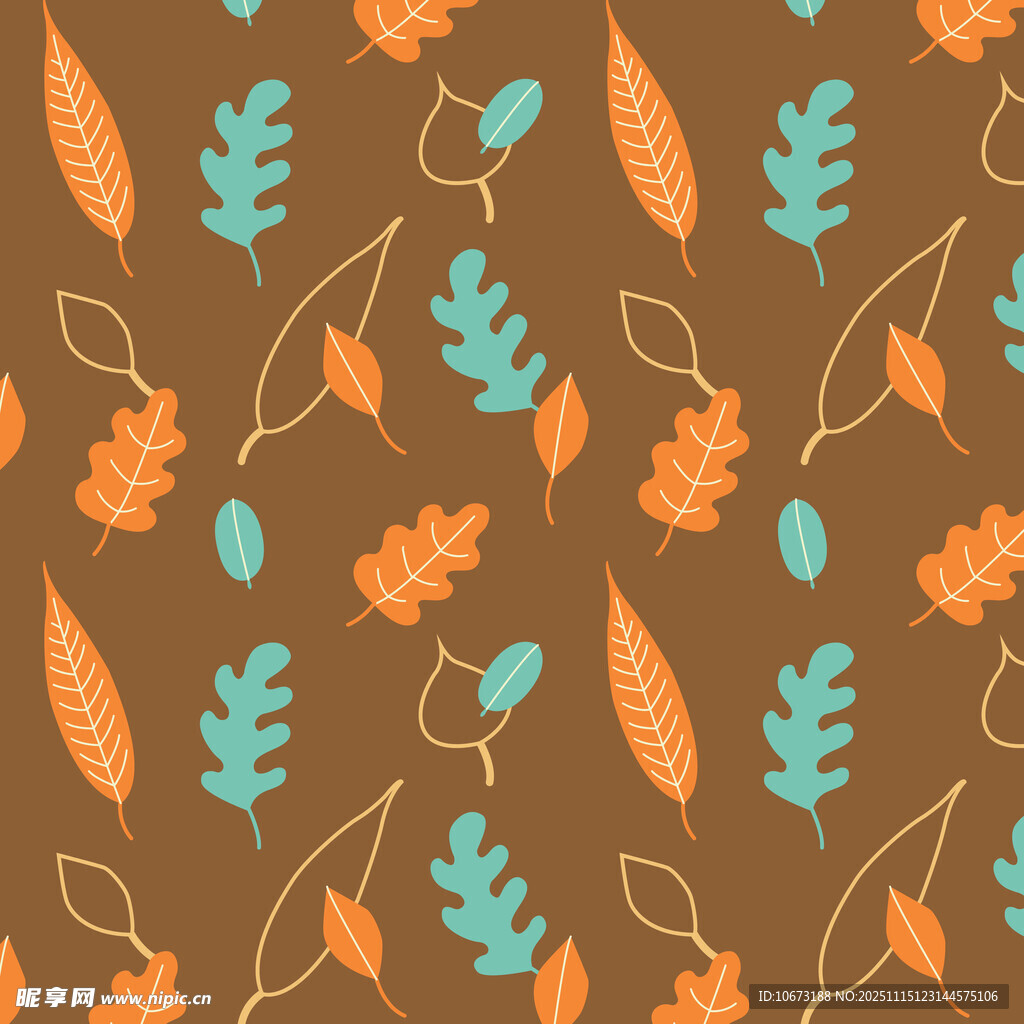秋季植物图案背景图