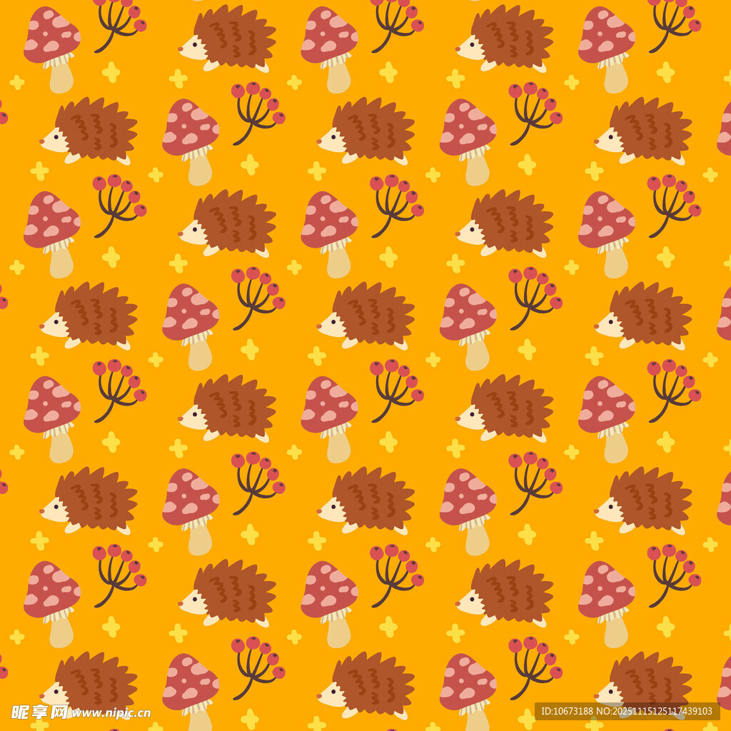 秋日花卉图案背景